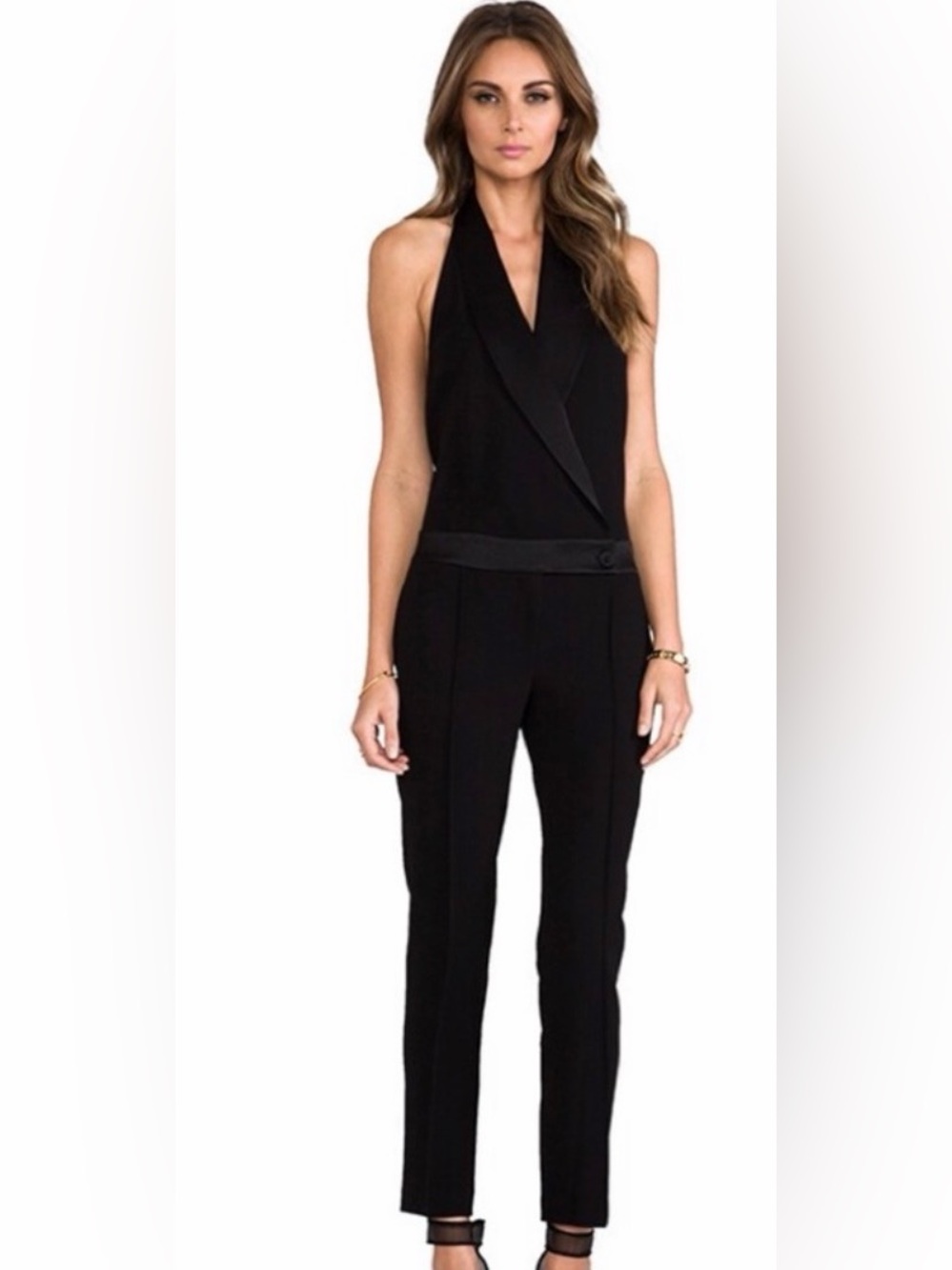 Haute Hippie Black Halter-Neck Jumpsuit